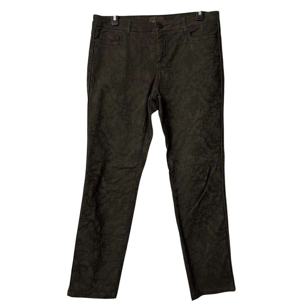 Gerard Darel Womens Charcoal Gray Floral Design Jeans Size 40‎ EUC
